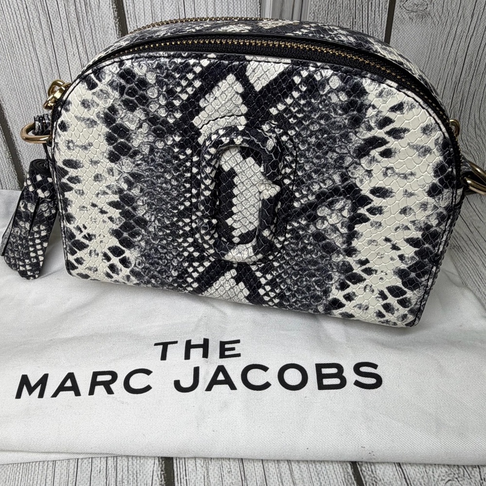 PRE LOVED Marc Jacob Python-Embossed Shutter Came… - image 1